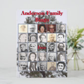 Kerstfeest Familie Foto Bingo Besneeuwde Boom (Staand voorkant)