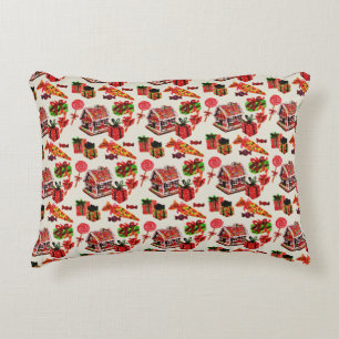 Kerstfeest  Familie House Candy Cane Accent Kussen