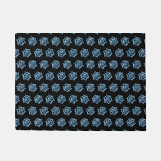 Kerstfeest Fancy artistieke Snowflake Pattern-fees Deurmat (Voorkant)