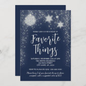 Kerstfeest Favoriete dingen Cadeauwisselfeest Kaart (Voorkant / Achterkant)