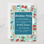 Kerstfeest feest feest feest feestvreugde kinder i kaart (Voorkant)