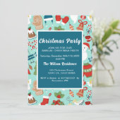 Kerstfeest feest feest feest feestvreugde kinder i kaart (Staand voorkant)