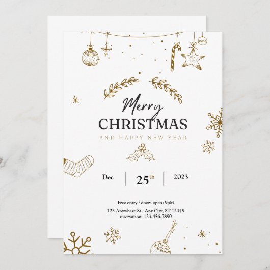 Kerstfeest Feest Feest Kinder Kerstmis Kaart (Voorkant / Achterkant)