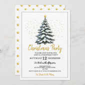 Kerstfeest Feestboom Uitnodiging (Voorkant / Achterkant)