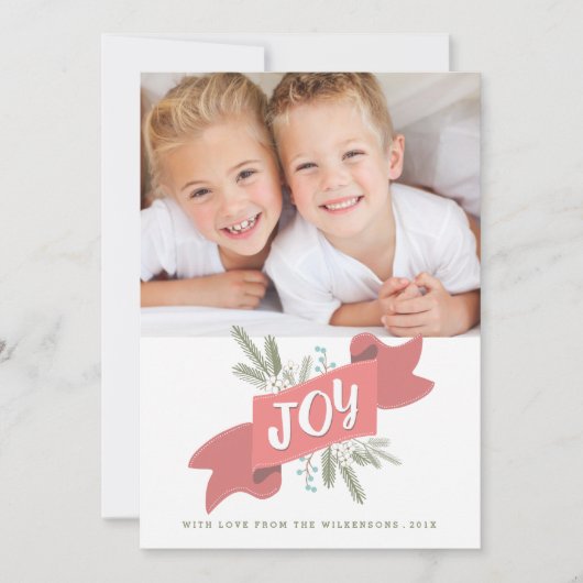 Kerstfeest feestdag banner Fotogroet Feestdagenkaart (Voorkant)