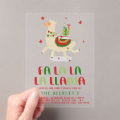 Kerstfeest feestdag in Llama Acryl Uitnodigingen (Insitu (Draagbaar))