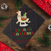 Kerstfeest feestdag in Llama Acryl Uitnodigingen