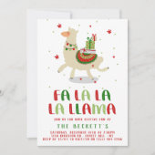 Kerstfeest feestdag in Llama Kaart (Voorkant)