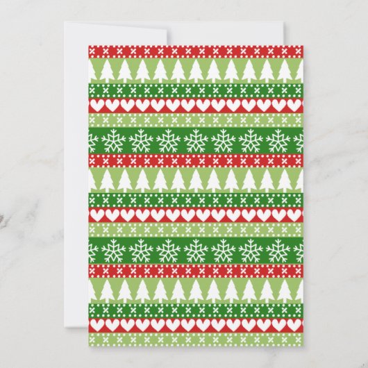 Kerstfeest feestdag in Llama Kaart (Achterkant)