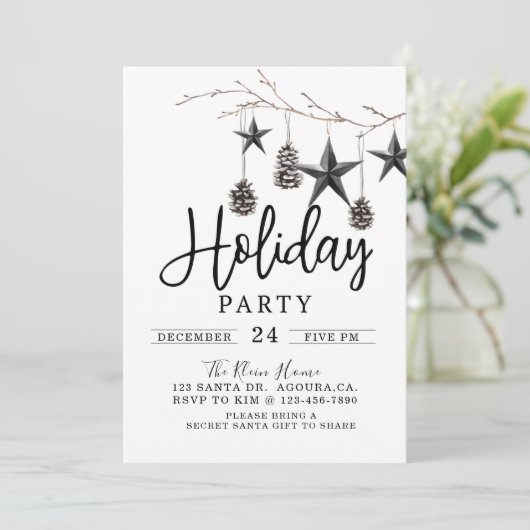 Kerstfeest, feestdag, kerstmis kaart (Staand voorkant)