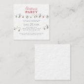 Kerstfeest Feestdagen Botanische Uitnodiging (Voorkant / Achterkant)