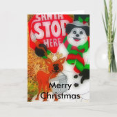 kerstfeest feestdagen kaart (Voorkant)