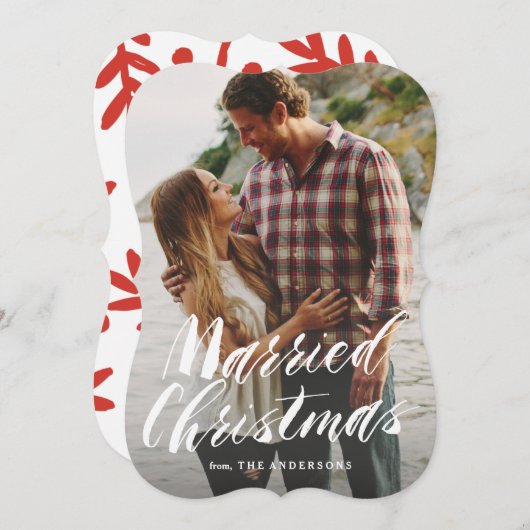 Kerstfeest Feestdagenkaart (Voorkant / Achterkant)