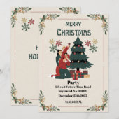 kerstfeest feestdagenkaart (Voorkant / Achterkant)