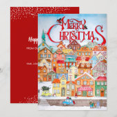  kerstfeest feestdagenkaart (Voorkant / Achterkant)