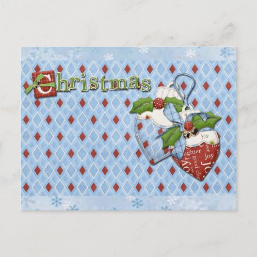 kerstfeest feestdagenkaart (Voorkant)