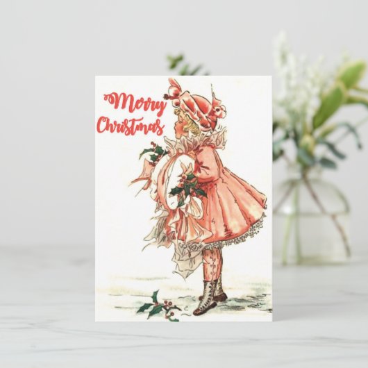 kerstfeest feestdagenkaart (Staand voorkant)