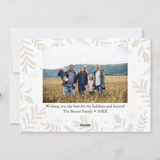 kerstfeest feestdagenkaart (Achterkant)