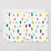 KERSTFEEST feestelijk leuk vet kleurrijke FA LA LA Feestdagenkaart (Achterkant)