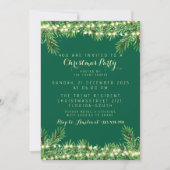 Kerstfeest Feestelijk Vakantiegroen Kaart (Voorkant)