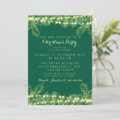 Kerstfeest Feestelijk Vakantiegroen Kaart (Staand voorkant)