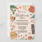 Kerstfeest Feestelijke Cadeaus Uitnodiging (Voorkant)