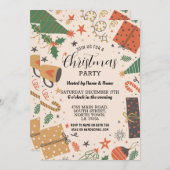 Kerstfeest Feestelijke Cadeaus Uitnodiging (Voorkant / Achterkant)