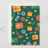 Kerstfeest Feestelijke Cadeaus Uitnodiging (Achterkant)