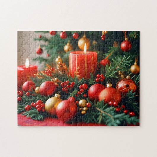 Kerstfeest Feestelijke feestdag Decoratie Viering Legpuzzel (Horizontaal)