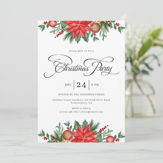 Kerstfeest Feestelijke Groene Vakantie Kaart (Staand voorkant)