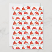 Kerstfeest Feestelijke kerstmuts Uitnodiging (Achterkant)