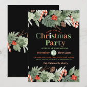 Kerstfeest feestelijke uitnodiging (Voorkant / Achterkant)