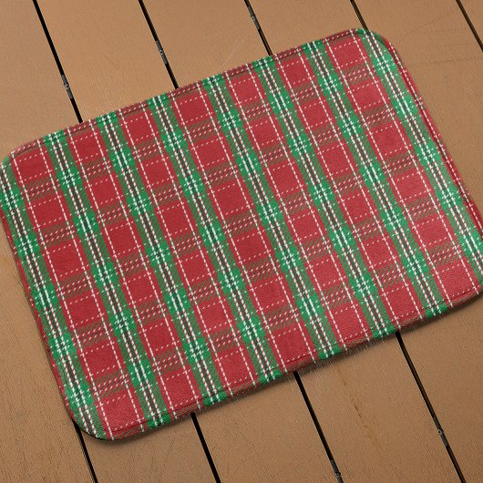 Kerstfeest feesthuis Rustic Holiday Red Pset Badmat