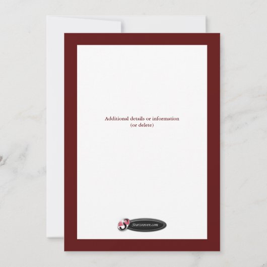 Kerstfeest, feestvieren - Holly Uitnodigingen (Achterkant)