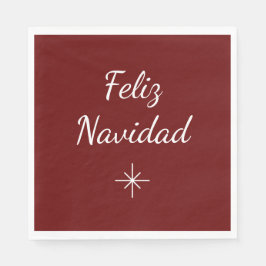 Kerstfeest Feliz Navidad Eenvoudige Sneeuwvlok Roo Servet