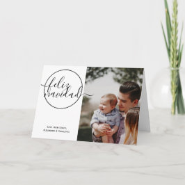 Kerstfeest Feliz Navidad Typography Holiday Foto Feestdagen Kaart