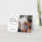 Kerstfeest Feliz Navidad Typography Holiday Foto Feestdagen Kaart (Voorkant)