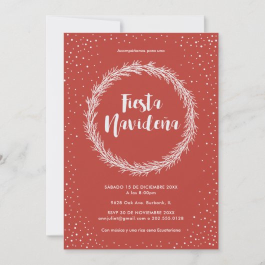 Kerstfeest Fiesta Navideña Kaart (Voorkant)