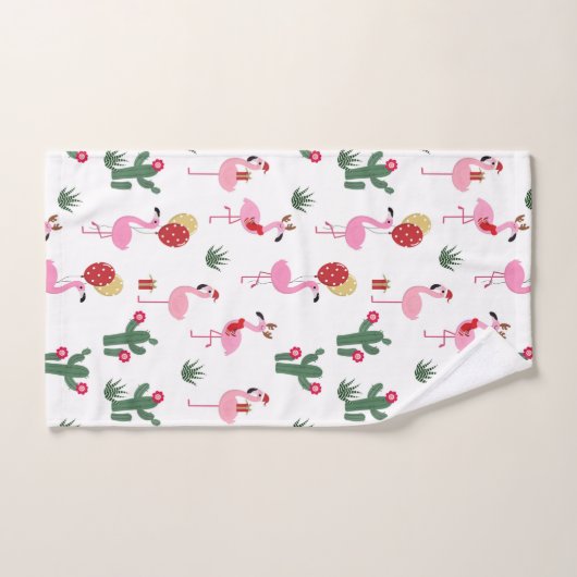 Kerstfeest Flamingo | FEESTDAGEN Bad Handdoek (Handdoek)