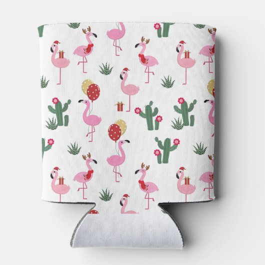 Kerstfeest Flamingo | FEESTDAGEN Blikjeskoeler (Achterkant)