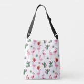 Kerstfeest Flamingo | FEESTDAGEN Crossbody Tas (Achterkant)