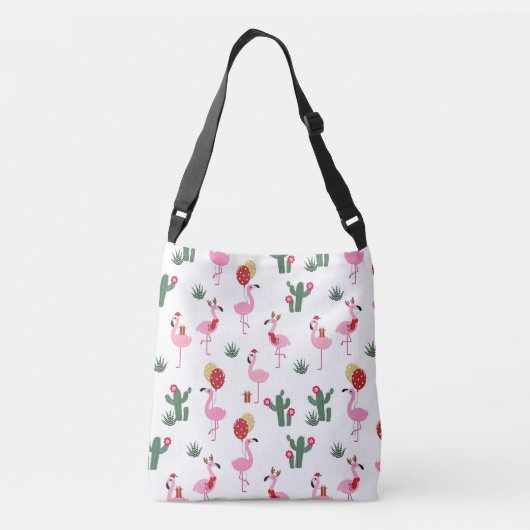 Kerstfeest Flamingo | FEESTDAGEN Crossbody Tas (Achterkant)