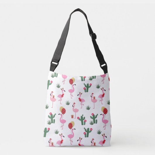 Kerstfeest Flamingo | FEESTDAGEN Crossbody Tas (Voorkant)