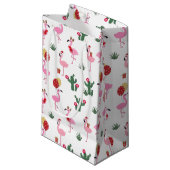 Kerstfeest Flamingo | FEESTDAGEN Klein Cadeauzakje (Voorkant Gekanteld)