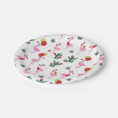 Kerstfeest Flamingo | FEESTDAGEN Papieren Bordje (Gekanteld)