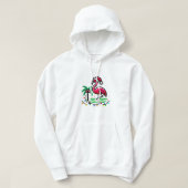 "Kerstfeest Flamingo Fun" Hoodie (Design voorkant)