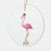 Kerstfeest Flamingo Ornament (Links)