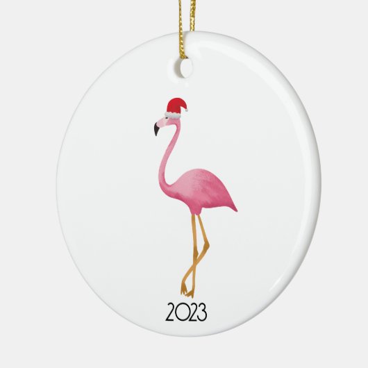 Kerstfeest Flamingo Ornament (Links)