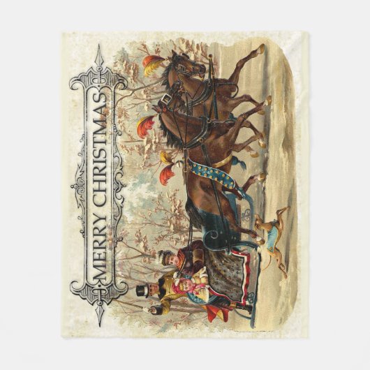  kerstfeest fleece deken (Voorkant)
