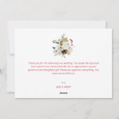 kerstfeest floral newlyweds bruiloft aankondiging (Achterkant)